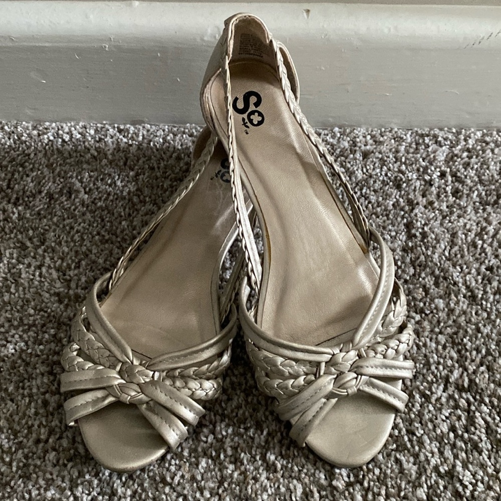 Silver Flat Sandal
